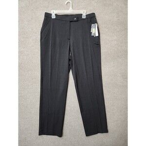 INVESTMENTS Madison Ave Fit Modern Straight Dress Pants Womens 16 Charcoal NEW